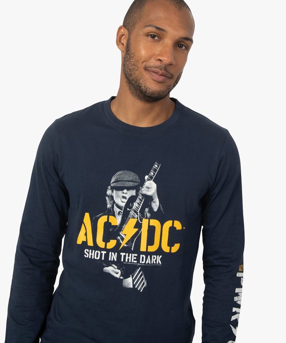 Tee-shirt homme avec motif ACDC à manches longues vue2 - ACDC - GEMO