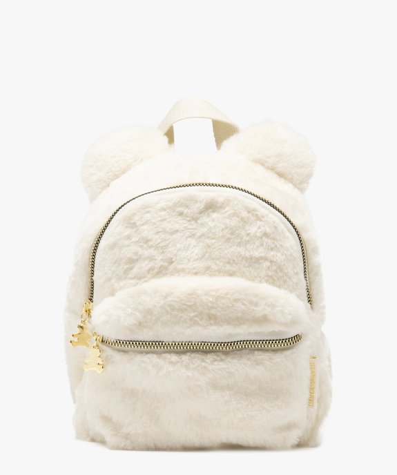 Sac à dos en fourrure imitation avec oreilles en relief fille - LuluCastagnette vue2 - LULUCASTAGNETTE - GEMO