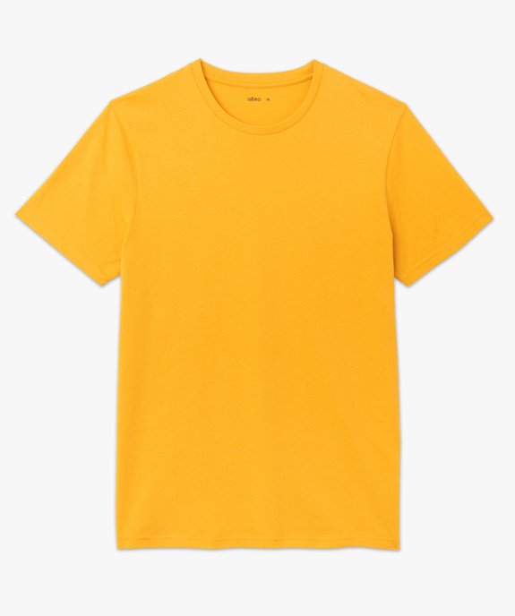 Tee-shirt à manches courtes et col rond homme vue4 - GEMO 4G HOMME - GEMO