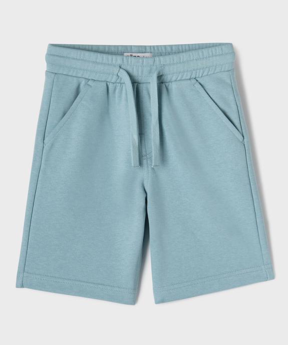 Bermuda en maille French Terry avec ceinture ajustable garçon vue1 - GEMO 4G GARCON - GEMO