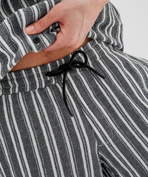 Bermuda rayé en textile de coton tissé homme vue3 - GEMO 4G HOMME - GEMO