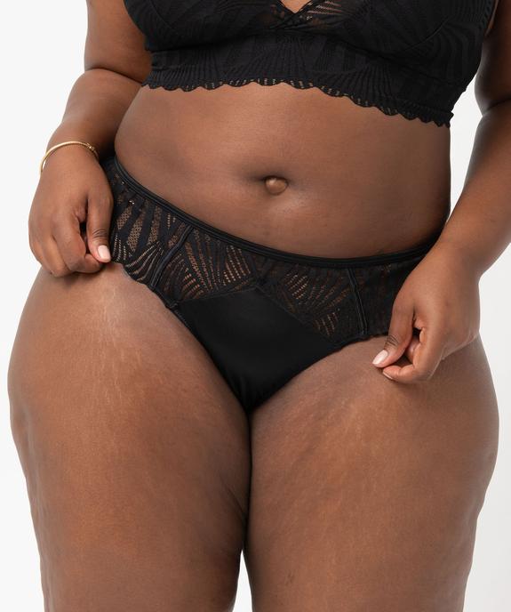 Tanga en microfibre et dentelle femme grande taille vue1 - GEMO(HOMWR FEM) - GEMO