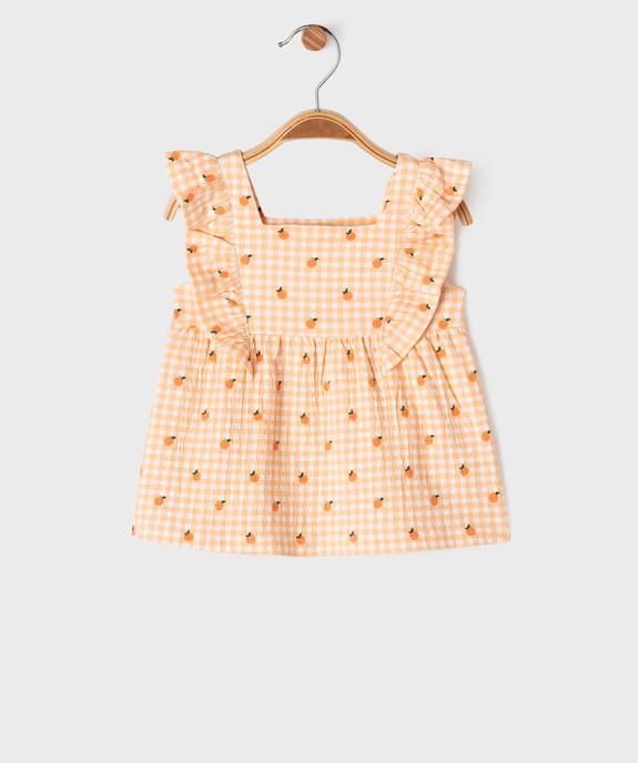 Blouse imprimée en maille gaufrée bébé fille vue4 - GEMO(BEBE DEBT) - GEMO