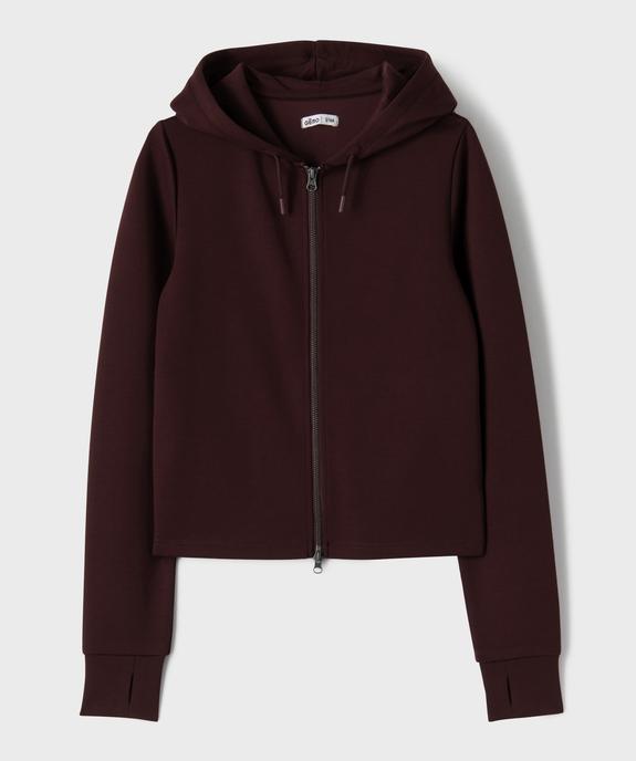 Sweat zippé à capuche spécial sport fille vue2 - GEMO (JUNIOR) - GEMO