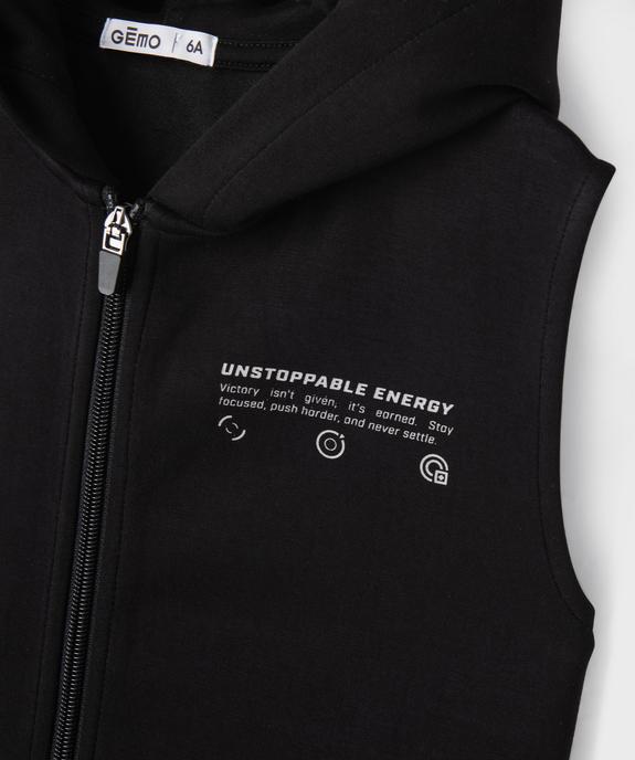 Sweat à capuche zippé sans manches garçon vue2 - GEMO (ENFANT) - GEMO