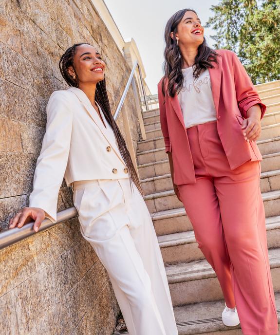 Pantalon fluide coupe carotte femme grande taille vue7 - GEMO (G TAILLE) - GEMO