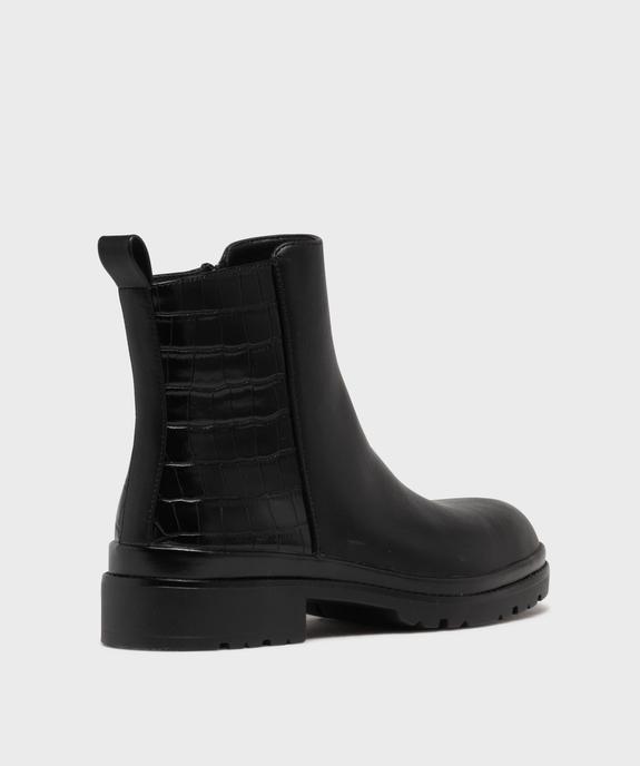 Boots avec empiècement texturé et semelle crantée femme - 5 Miles vue4 - 5 MILES - GEMO