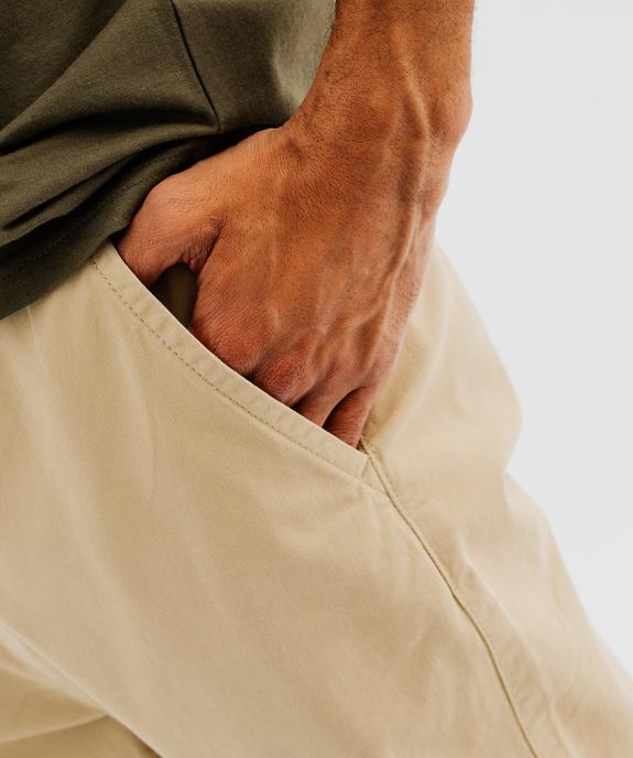 Pantalon jogger en toile de coton homme vue2 - GEMO 4G HOMME - GEMO
