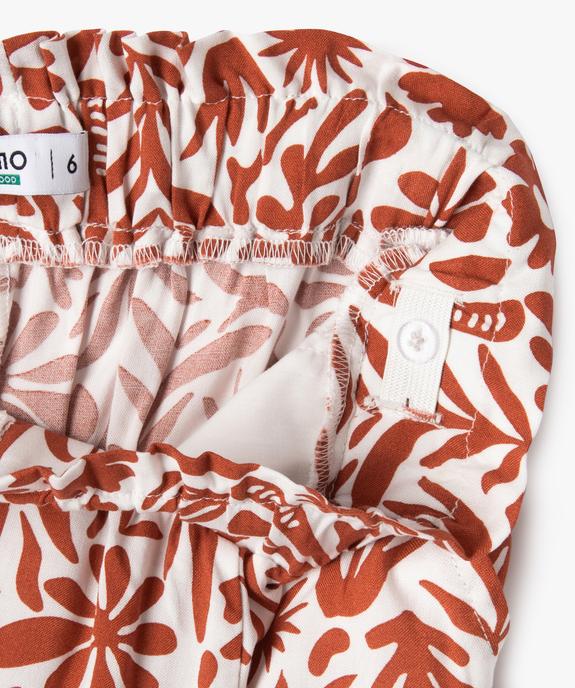 Pantalon fluide imprimé en viscose fille vue2 - GEMO 4G FILLE - GEMO