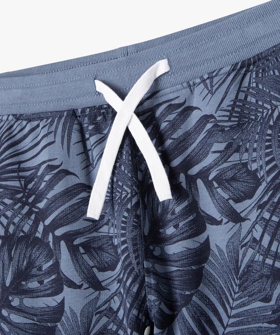 Bermuda en maille imprimé avec ceinture élastique garçon vue2 - GEMO (JUNIOR) - GEMO