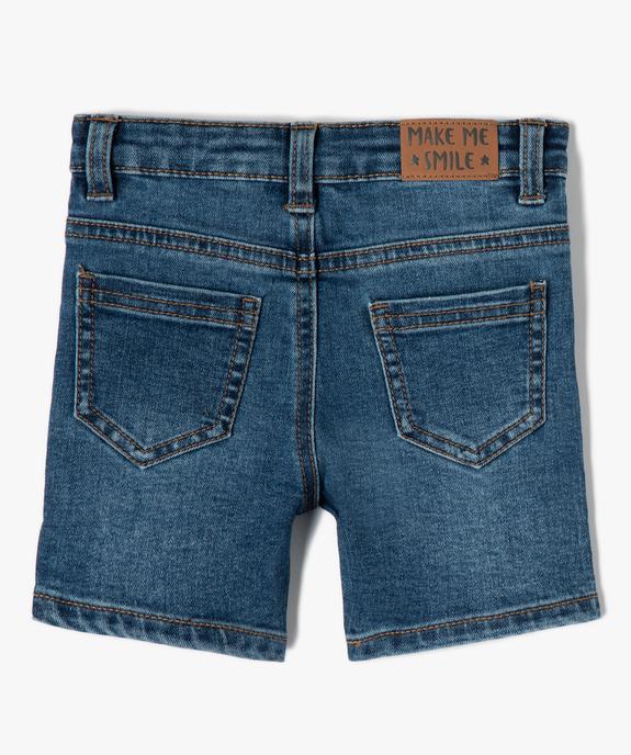 Short bébé garçon en jean délavé vue3 - GEMO 4G BEBE - GEMO