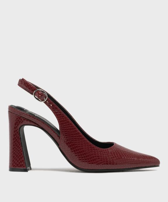 Escarpins sling-back à bout pointu et talon haut femme - Follow Me vue1 - FOLLOW ME - GEMO