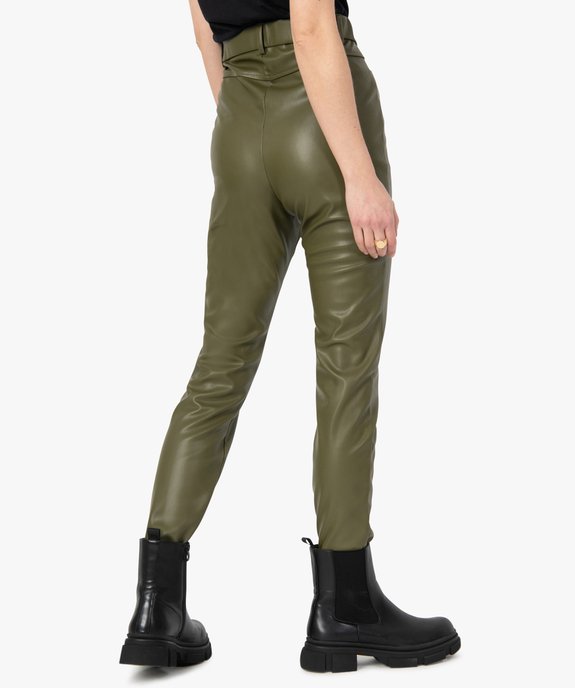 Pantalon femme taille haute en synthétique esprit rock vue3 - GEMO(FEMME PAP) - GEMO