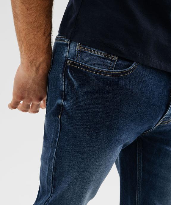 Jean regular en coton extensible et délavé homme vue3 - GEMO 4G HOMME - GEMO