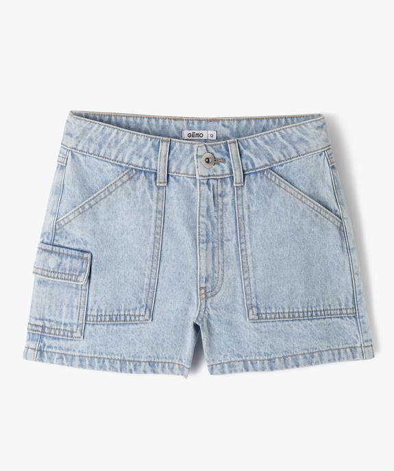 Short en jean multi-poches fille vue2 - GEMO 4G FILLE - GEMO