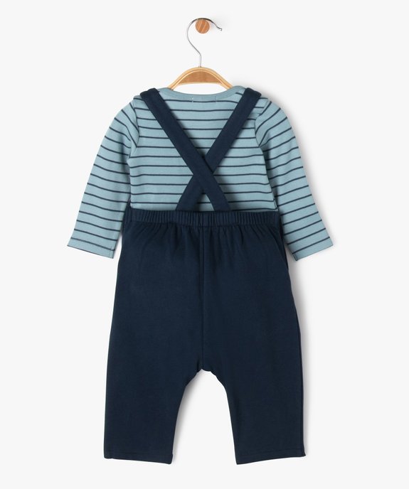 Ensemble body + salopette en molleton bébé garçon - LuluCastagnette vue5 - LULUCASTAGNETTE - GEMO