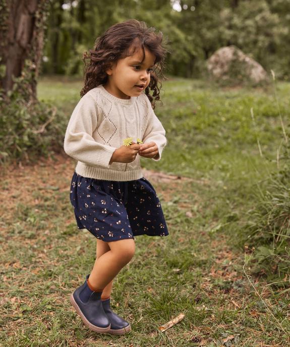 Robe effet 2 en 1 bébé fille - LuluCastagnette vue4 - LULUCASTAGNETTE - GEMO