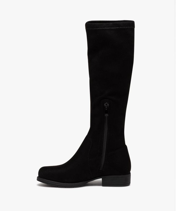 Bottes fille unies en suédine avec tige souple vue3 - GEMO (ENFANT) - GEMO
