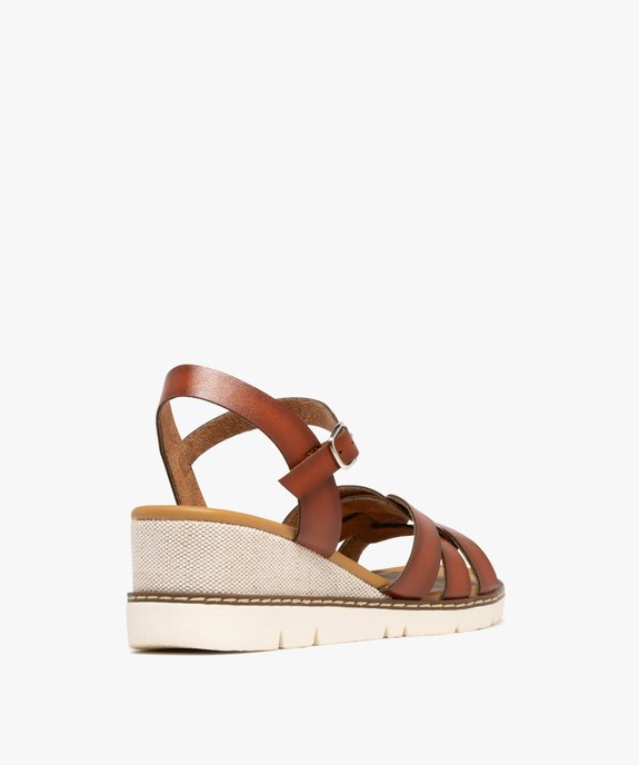Sandales à brides avec talon compensé et semelle sport femme - Valentina Baldano vue5 - VALENTINA BALDA - GEMO