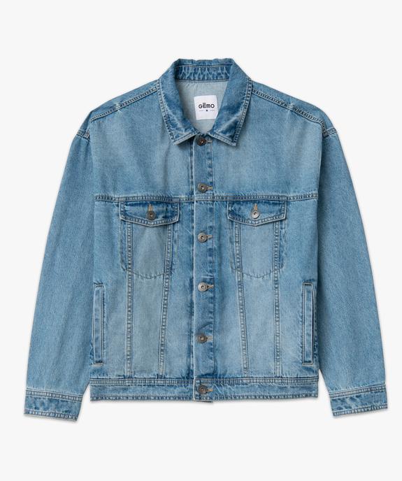 Veste en jean délavée homme vue5 - GEMO 4G HOMME - GEMO