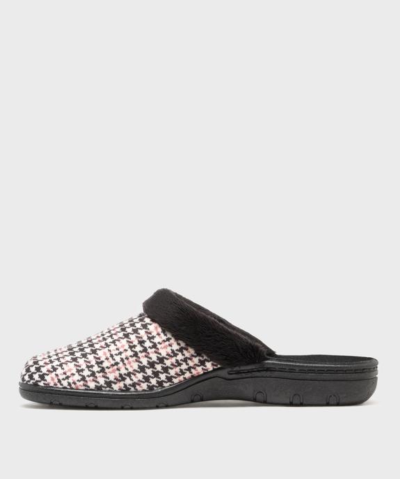 Chaussons mules dessus velours et fourrure imitation femme vue3 - G'FLEX GEMO FOR GOOD - GEMO