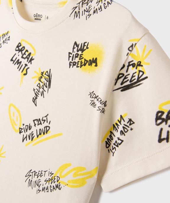 Tee-shirt manches courtes imprimé garçon vue3 - GEMO (ENFANT) - GEMO