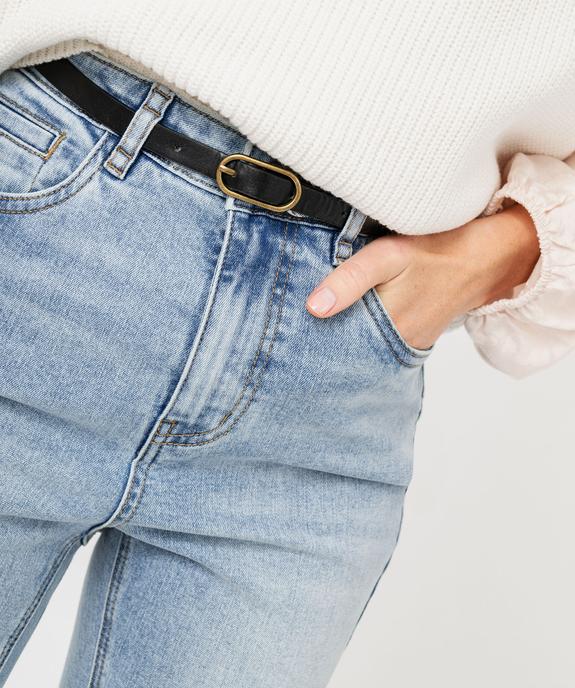 Jean bootcut taille haute avec fine ceinture femme vue5 - GEMO 4G FEMME - GEMO