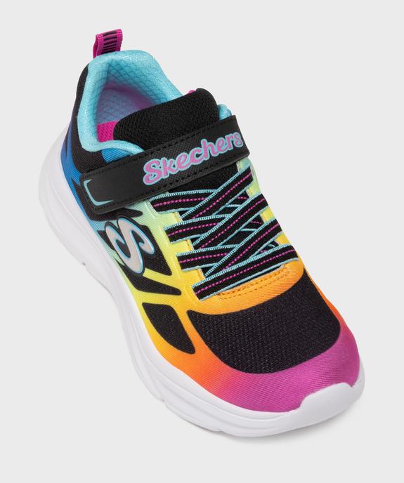 Baskets running en mesh fluo fille - Skechers  vue5 - SKECHERS - GEMO