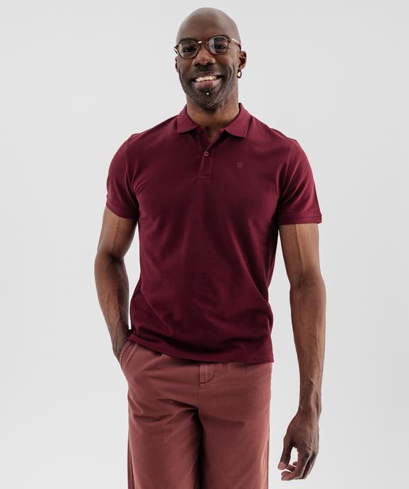Polo à manches courtes en maille piquée homme vue2 - GEMO 4G HOMME - GEMO