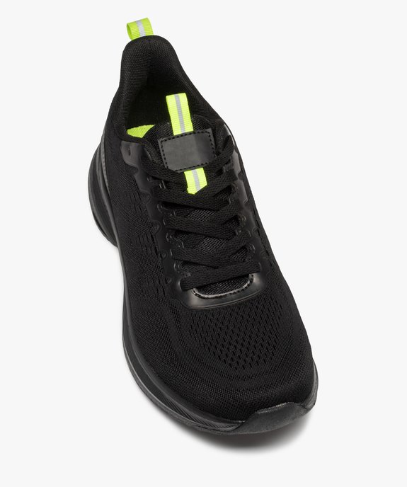 Baskets homme running en mesh détails fluo vue6 - GEMO 4G HOMME - GEMO