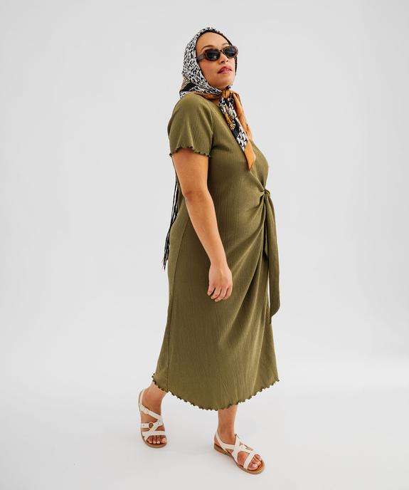 Robe longue à manches courtes femme grande taille vue1 - GEMO 4G GT - GEMO
