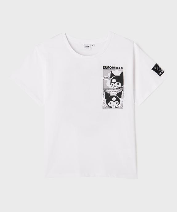 Tee-shirt manches courtes avec motif manga fille - Kuromi vue1 - KUROMI - GEMO