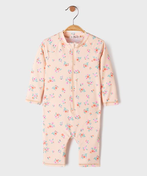 Maillot de bain combinaison à motifs fleuris bébé fille vue1 - GEMO(BEBE DEBT) - GEMO