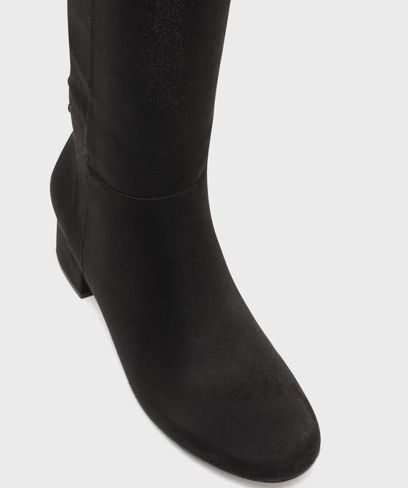 Bottes à talon en suédine avec laçage femme vue5 - VALENTINA BALDA - GEMO