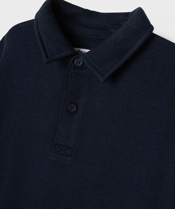 Sweat avec col polo garçon vue3 - GEMO 4G GARCON - GEMO