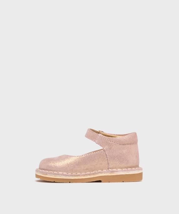 Babies en cuir pailleté bébé fille - Na! vue3 - NA! - GEMO