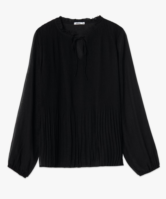 Blouse femme en voile à manches longues vue4 - GEMO(FEMME PAP) - GEMO