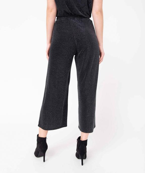Pantacourt femme en maille scintillante vue3 - GEMO(FEMME PAP) - GEMO