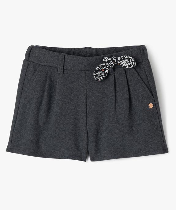 Short en maille aspect flanelle fille - LuluCastagnette vue1 - LULUCASTAGNETTE - GEMO