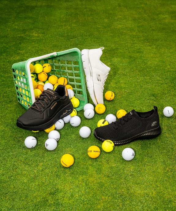 Baskets basses en mesh pailleté femme - Skechers vue7 - SKECHERS - GEMO