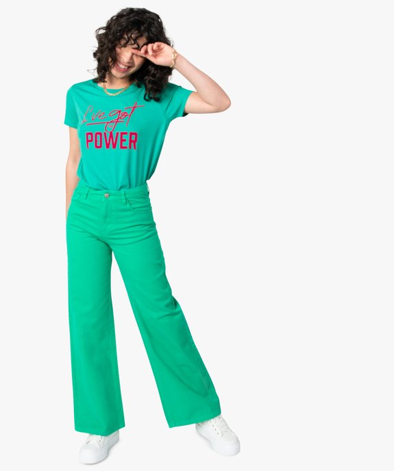 Jean femme coupe large taille haute vue5 - GEMO(FEMME PAP) - GEMO