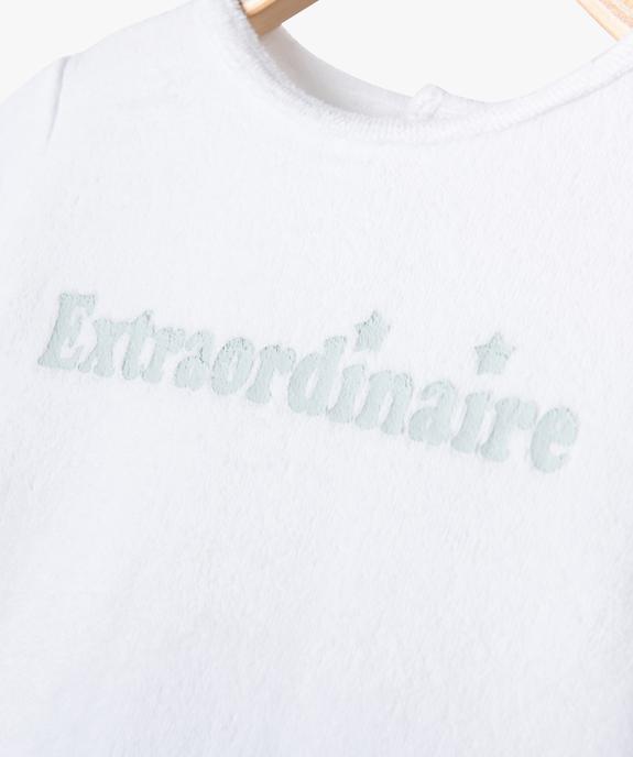Pyjama dors-bien en velours avec message bébé vue2 - PREMIER PRIX BY GEMO - GEMO
