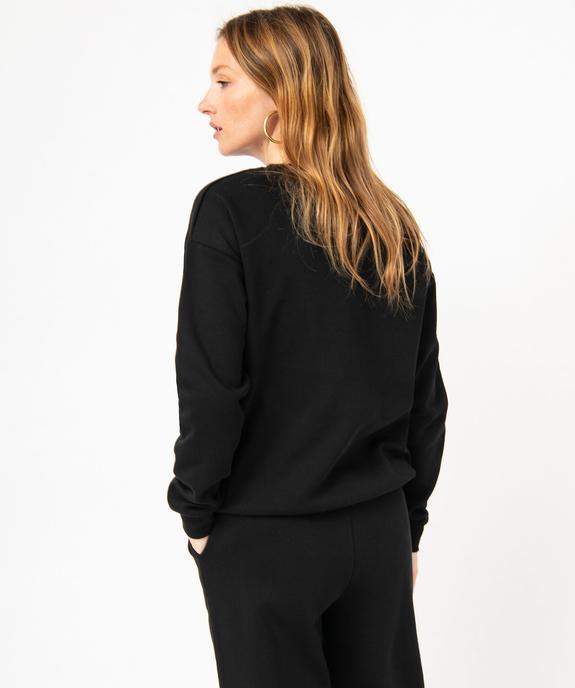 Sweat en molleton coupe loose uni femme vue3 - GEMO(FEMME PAP) - GEMO