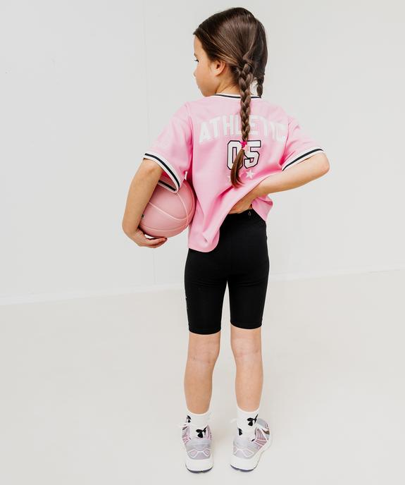 Tee-shirt de sport court à manches courtes fille vue5 - GEMO (ENFANT) - GEMO