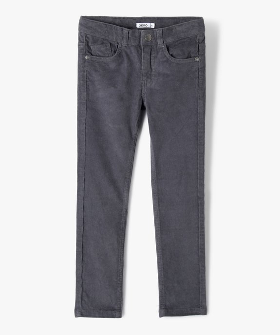 Pantalon garçon 5 poches en velours côtelé vue1 - GEMO (ENFANT) - GEMO