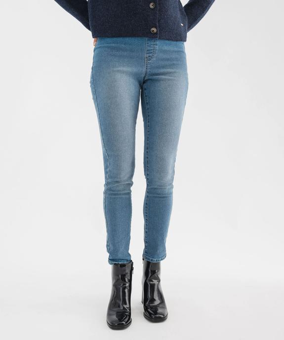 Jean slim avec taille élastique femme vue1 - GEMO(FEMME PAP) - GEMO