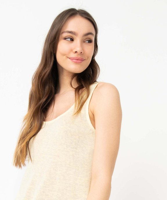 Débardeur de nuit femme en maille viscose flammée souple vue2 - GEMO(HOMWR FEM) - GEMO