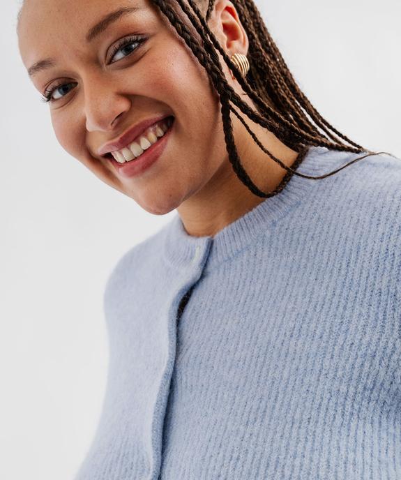 Gilet manches courtes en maille douillette femme grande taille vue2 - GEMO (G TAILLE) - GEMO