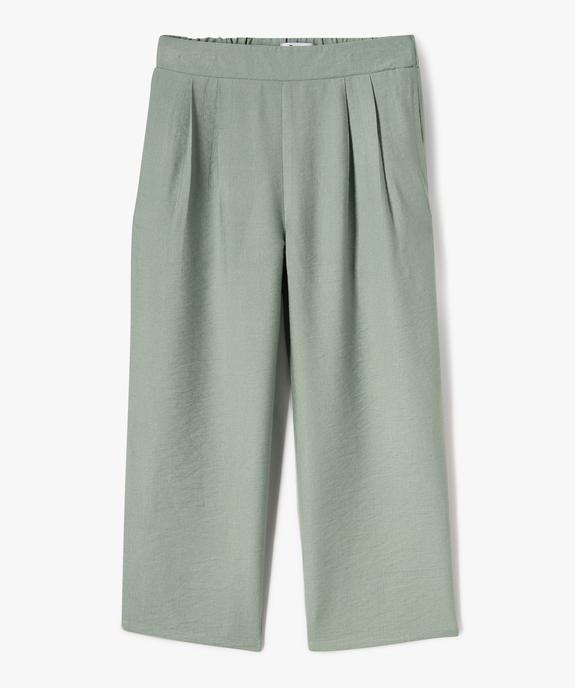 Pantalon fluide coupe large avec taille élastique fille vue1 - GEMO 4G FILLE - GEMO
