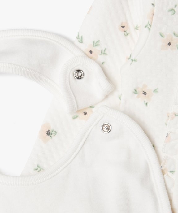 Ensemble 3 pièces pyjama + body manches longues + bavoir bébé vue2 - GEMO(BB COUCHE) - GEMO